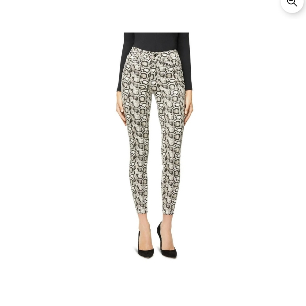 Good American Good Legs Snake-Print Skinny Jeans - size 12/31